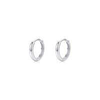 1 Paire Style Ig Élégant Sucré Rond Placage Argent Sterling Plaqué Or 18k Plaqué Rhodium Boucles D'oreilles Cerceau sku image 4