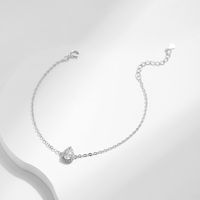 Ig-stil Elegant Wassertropfen Sterling Silber Überzug Inlay Zirkon Überzogen Mit Rhodium Armbänder main image 5