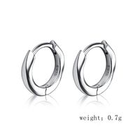 1 Pair Simple Style Color Block Plating Sterling Silver White Gold Plated Earrings main image 3