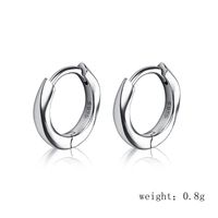 1 Pair Simple Style Color Block Plating Sterling Silver White Gold Plated Earrings main image 4