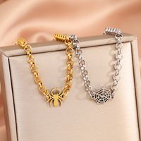 Simple Style Commute Spider Web Stainless Steel Chain Bracelets main image 3