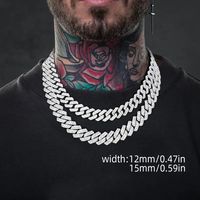 Hip Hop Exagerado Rock Collar Aleación Embutido Diamantes De Imitación Hombres Collar Colgante main image 9