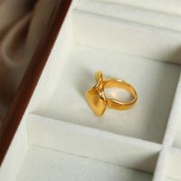 Casual S Shape Titanium Steel Plating 18k Gold Plated Rings main image 2