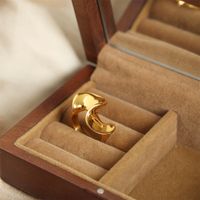 Casual S Shape Titanium Steel Plating 18k Gold Plated Rings main image 3