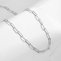 Ig Style Simple Style Geometric Solid Color Sterling Silver Plating Rhodium Plated Necklace main image 3