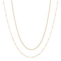 Acier Inoxydable 304 Plaqué Or 18K Style Simple Style Classique Placage Couleur Unie Collier En Couches main image 5