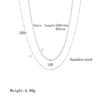 Edelstahl 304 18 Karat Vergoldet Einfacher Stil Klassischer Stil Überzug Einfarbig Geschichtete Halskette sku image 1