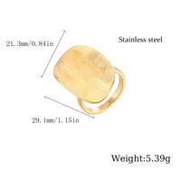 304 Stainless Steel 18K Gold Plated Retro Plating Geometric Rings main image 2