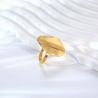 304 Stainless Steel 18K Gold Plated Retro Plating Geometric Rings main image 4