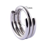1 Piece Fashion Solid Color Plating Inlay Stainless Steel Zircon Nose Ring sku image 5
