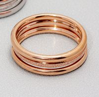 Fashion Titanium Steel Gold Ring Set sku image 15