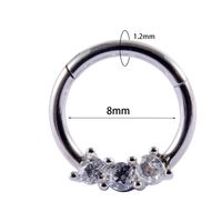 1 Piece Fashion Solid Color Plating Inlay Stainless Steel Zircon Nose Ring sku image 18