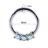1 Piece Fashion Solid Color Plating Inlay Stainless Steel Zircon Nose Ring sku image 20