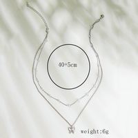 1 Piece Fashion Butterfly Imitation Pearl Alloy Plating Women's Layered Necklaces main image 5