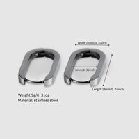 1 Pair Simple Style U Shape Polishing Plating Stainless Steel Ear Clip main image 1