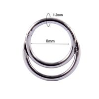 1 Piece Fashion Solid Color Plating Inlay Stainless Steel Zircon Nose Ring sku image 3