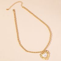 Retro Luxurious Commute Heart Shape Pearl Alloy Wholesale Pendant Necklace main image 6