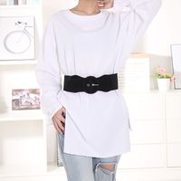Simple Style Classic Style Solid Color Alloy Elastic Band Flannel Women's Woven Belts main image 3
