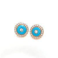 1 Pair Vintage Style Xuping Round Plating Copper Alloy 18k Gold Plated Ear Studs main image 3