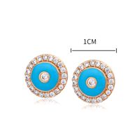 1 Pair Vintage Style Xuping Round Plating Copper Alloy 18k Gold Plated Ear Studs main image 2