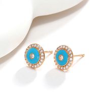 1 Pair Vintage Style Xuping Round Plating Copper Alloy 18k Gold Plated Ear Studs main image 5