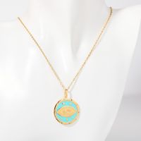 201 Stainless Steel 304 Stainless Steel Gold Plated Simple Style Commute Plating Sun Pendant Necklace main image 7