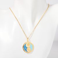 201 Stainless Steel 304 Stainless Steel Gold Plated Simple Style Commute Plating Sun Pendant Necklace main image 4