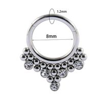 1 Piece Fashion Solid Color Plating Inlay Stainless Steel Zircon Nose Ring sku image 22