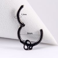 1 Piece Fashion Solid Color Plating Inlay Stainless Steel Zircon Nose Ring sku image 4