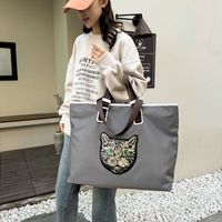 Women's Preppy Style Classic Style Streetwear Cat Oxford Cloth Travel Bags main image 4