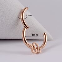 1 Piece Fashion Solid Color Plating Inlay Stainless Steel Zircon Nose Ring sku image 14