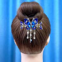 Simple Style Butterfly Alloy Hollow Out Tassel Hair Clip main image 3
