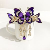 Simple Style Butterfly Alloy Hollow Out Tassel Hair Clip sku image 3