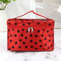 Vintage Style Round Dots Polyester Sewing Thread Square Makeup Bags sku image 4