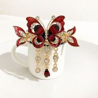Simple Style Butterfly Alloy Hollow Out Tassel Hair Clip sku image 2