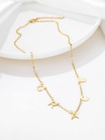 Simple Style Letter Stainless Steel Plating 18k Gold Plated Necklace sku image 10