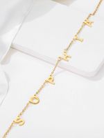 Simple Style Letter Stainless Steel Plating 18k Gold Plated Necklace main image 8
