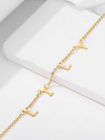 Einfacher Stil Brief Rostfreier Stahl Überzug 18 Karat Vergoldet Halskette sku image 5