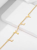 Style Simple Lettre Acier Inoxydable Placage Plaqué Or 18k Collier sku image 5