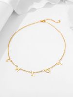 Simple Style Letter Stainless Steel Plating 18k Gold Plated Necklace sku image 6