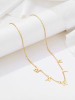 Simple Style Letter Stainless Steel Plating 18k Gold Plated Necklace sku image 11