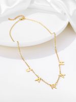 Simple Style Letter Stainless Steel Plating 18k Gold Plated Necklace sku image 12