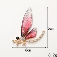 Simple Style Dragonfly Alloy Inlay Zircon Jewelry Accessories main image 2