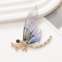 Simple Style Dragonfly Alloy Inlay Zircon Jewelry Accessories main image 3