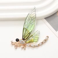 Simple Style Dragonfly Alloy Inlay Zircon Jewelry Accessories sku image 3