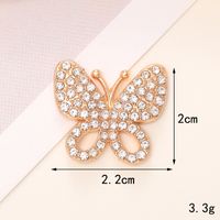 Simple Style Butterfly Metal Inlay Zircon Jewelry Accessories main image 2
