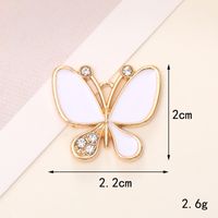 Simple Style Butterfly Metal Inlay Zircon Jewelry Accessories main image 3