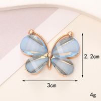 Simple Style Butterfly Metal Inlay Zircon Jewelry Accessories sku image 1