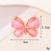 Simple Style Butterfly Metal Inlay Zircon Jewelry Accessories sku image 2