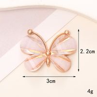 Simple Style Butterfly Metal Inlay Zircon Jewelry Accessories sku image 4